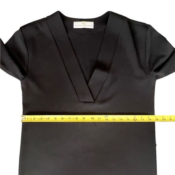 Amanda Uprichard black v neck mini dress size P - Picture 5 of 12